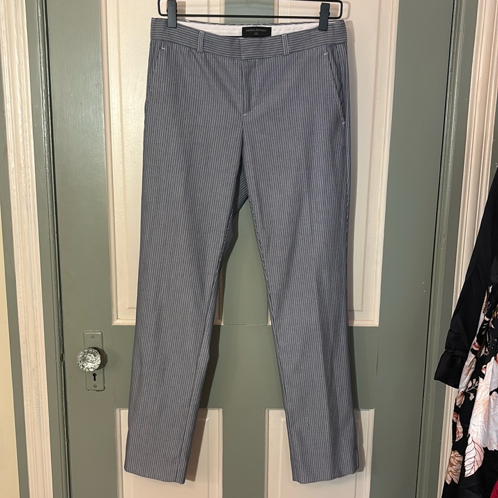 banana republic business casual pinstripe slacks